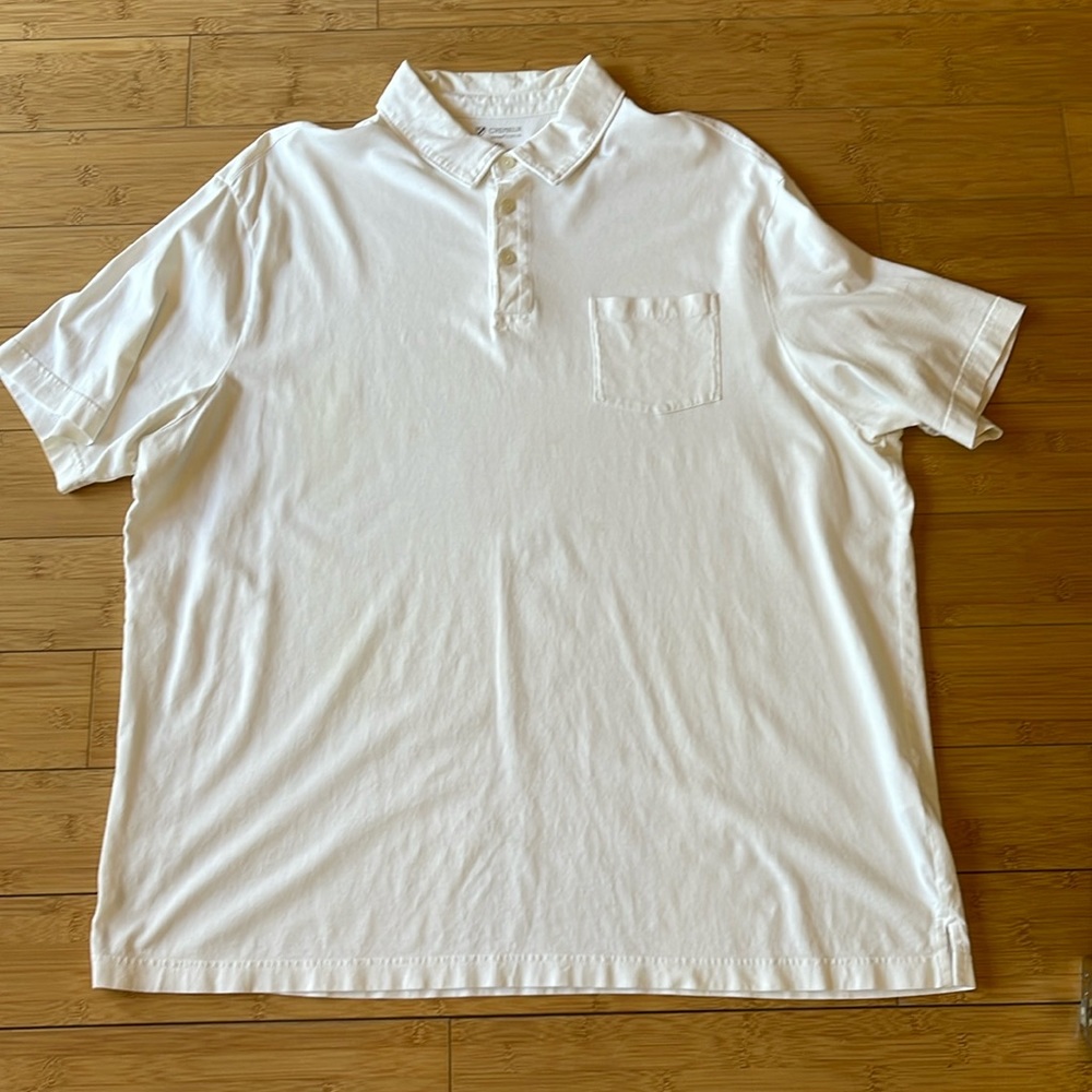 CREMIEUX SUPIMA COTTON SHORT SLEEVE POLO white XXL
